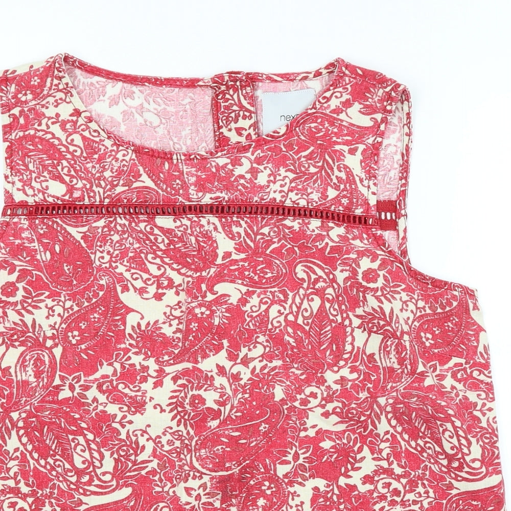 NEXT Womens Pink Paisley  Basic Blouse Size 12