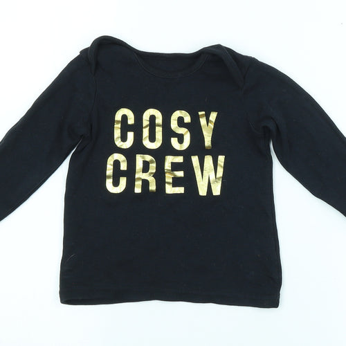 George Baby Black   Basic T-Shirt Size 18-24 Months  - COSY