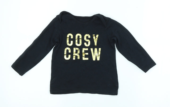 George Baby Black Basic T-Shirt Size 18-24 Months - COSY