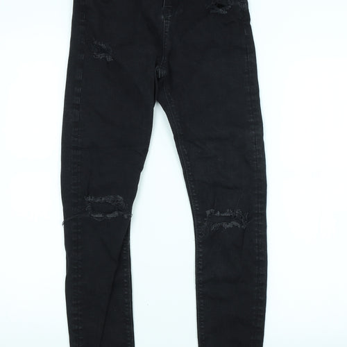 Topshop Womens Black   Skinny Jeans Size 28 in L32 in