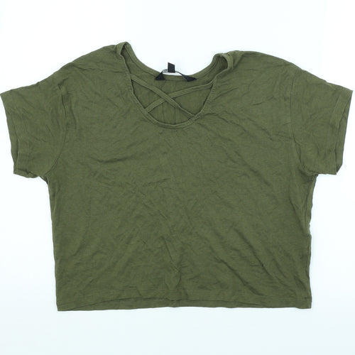 New Look Girls Green   Cropped T-Shirt Size 12-13 Years