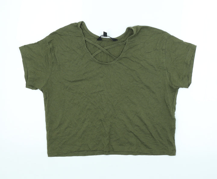 New Look Girls Green   Cropped T-Shirt Size 12-13 Years