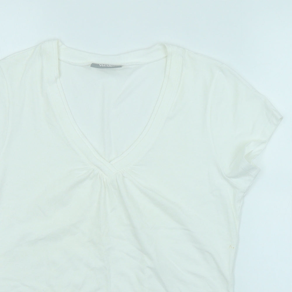 Wallis Womens White   Basic T-Shirt Size 12