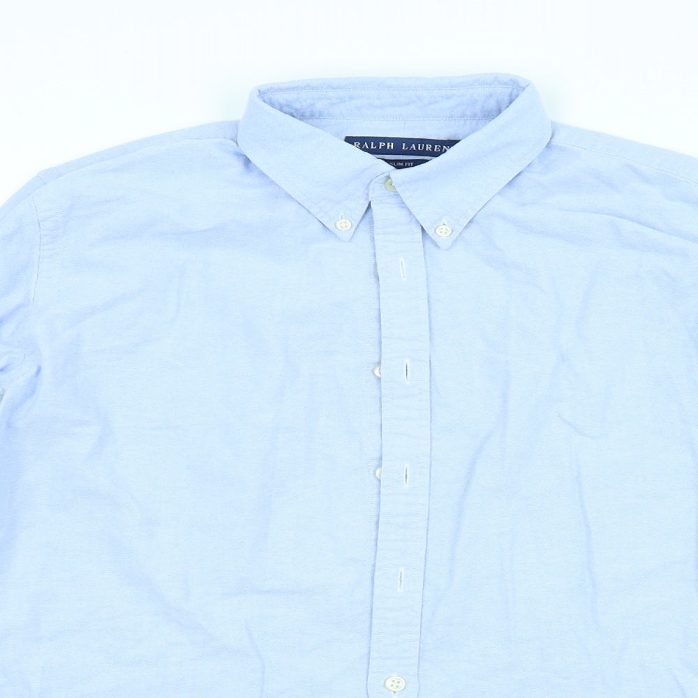 Ralph Lauren Womens Blue   Basic Button-Up Size 10