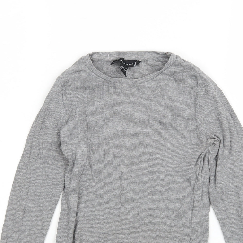 Primark Womens Grey   Basic T-Shirt Size 6
