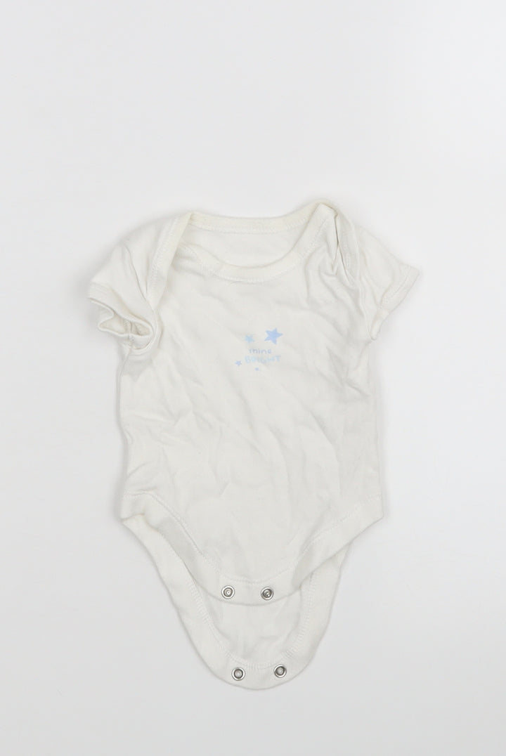 Matalan Boys White   Leotard One-Piece Size Newborn