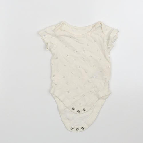 M&S Baby Ivory Polka Dot  Leotard One-Piece Size 0-3 Months