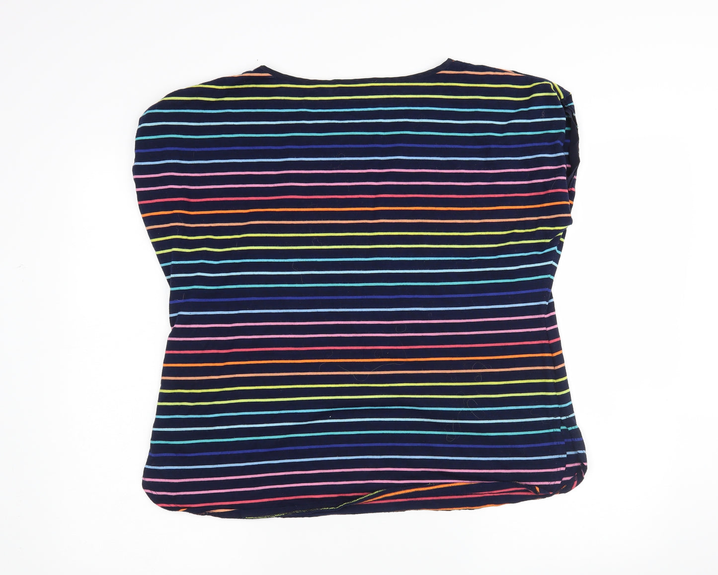 Oasis Womens Multicoloured Striped  Basic T-Shirt Size XL