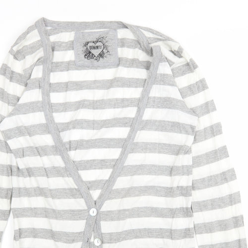 Denim Co Womens Multicoloured Striped  Cardigan Jumper Size 8