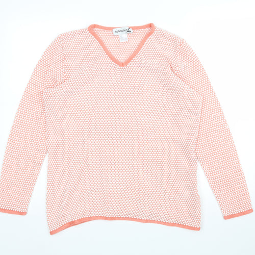 Collection L Womens Multicoloured Polka Dot  Pullover Jumper Size 16