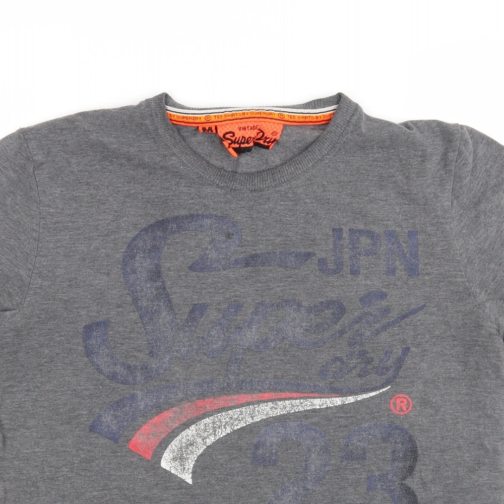 Superdry Mens Grey    T-Shirt Size M