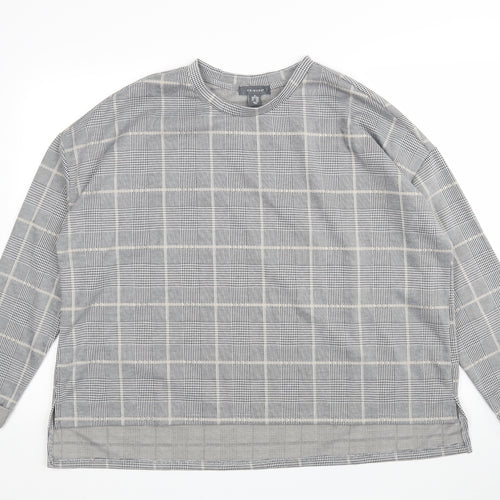 Primark Womens Grey Check  Pullover Jumper Size XL