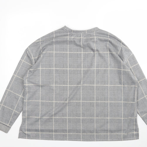Primark Womens Grey Check  Pullover Jumper Size XL