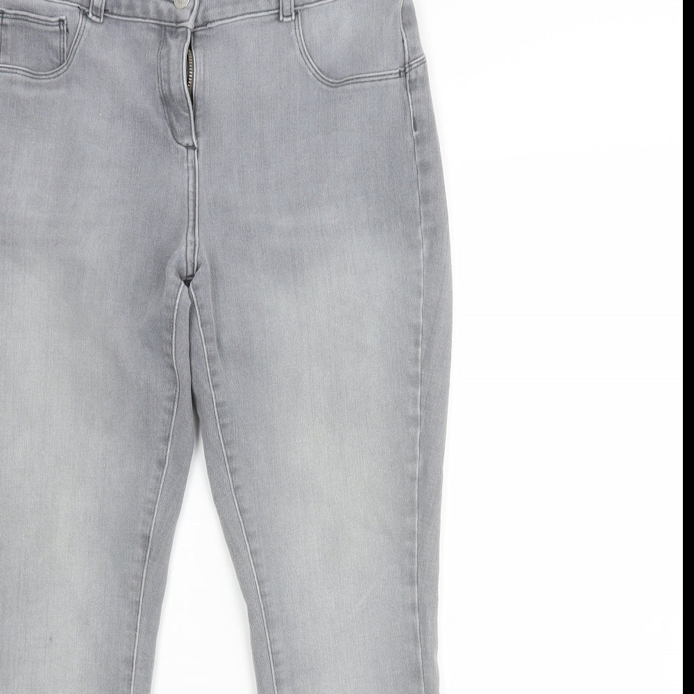 NEXT Womens Grey   Skinny Jeans Size 14 L26 in
