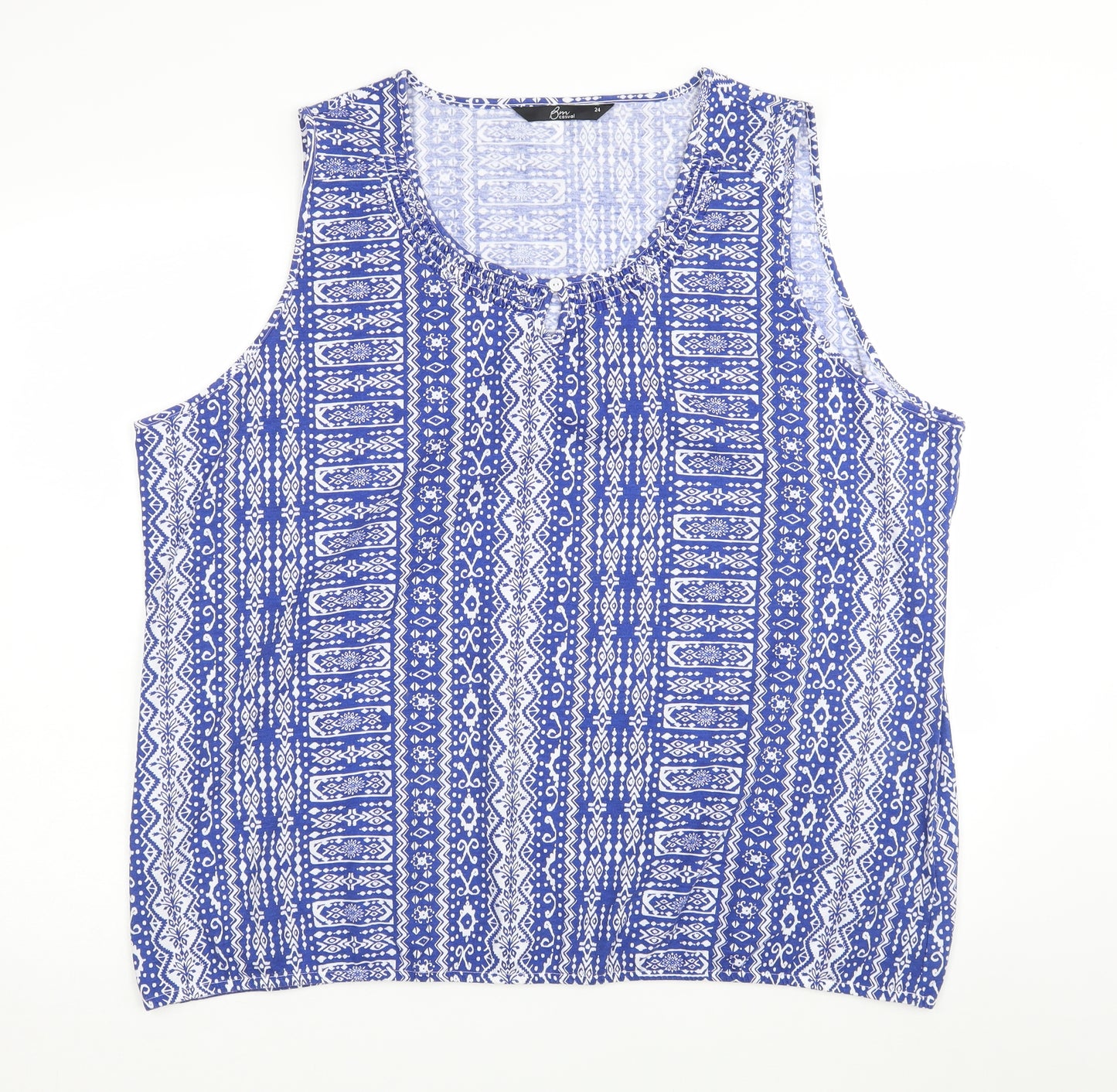BM Womens Multicoloured Paisley  Basic Tank Size 24
