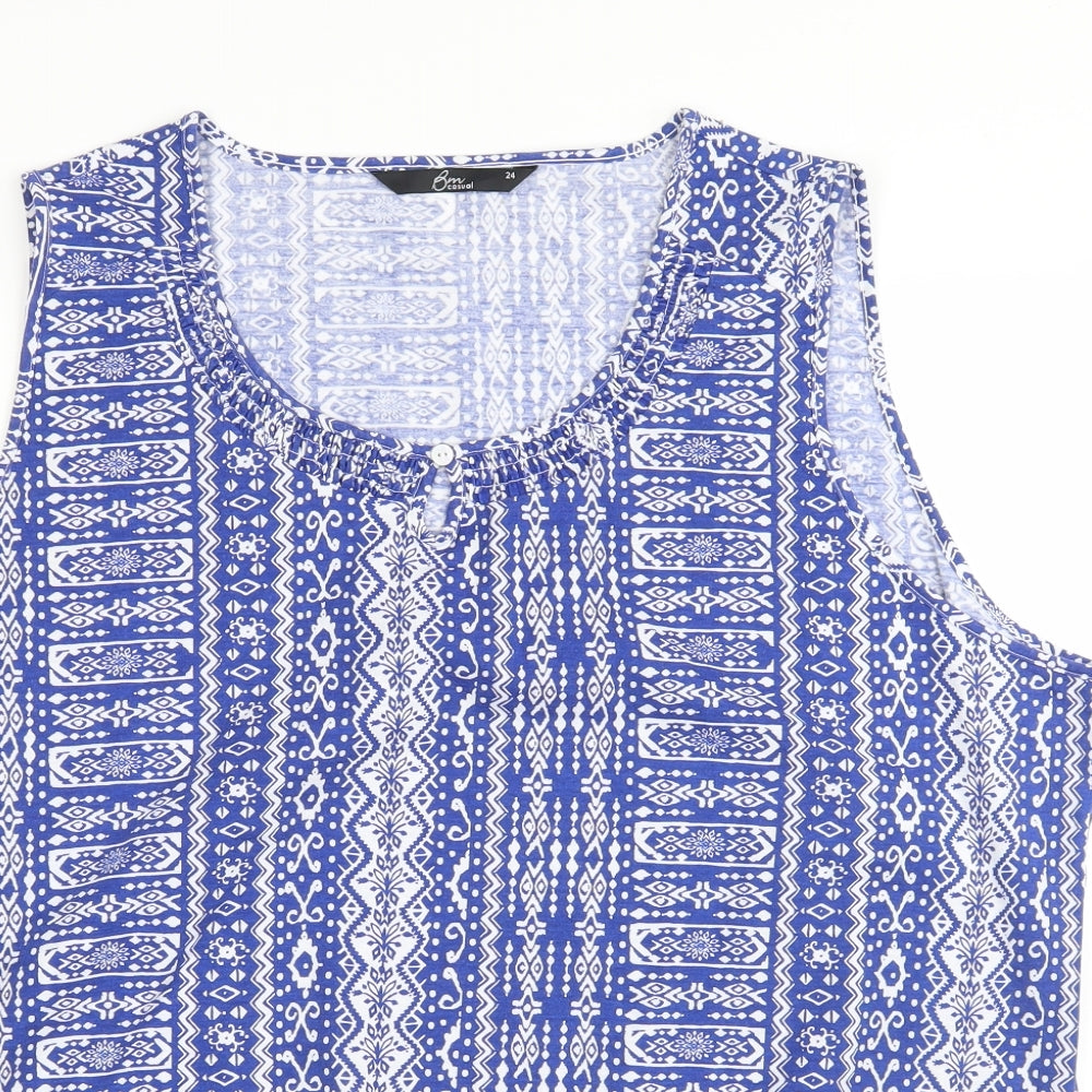 BM Womens Multicoloured Paisley  Basic Tank Size 24