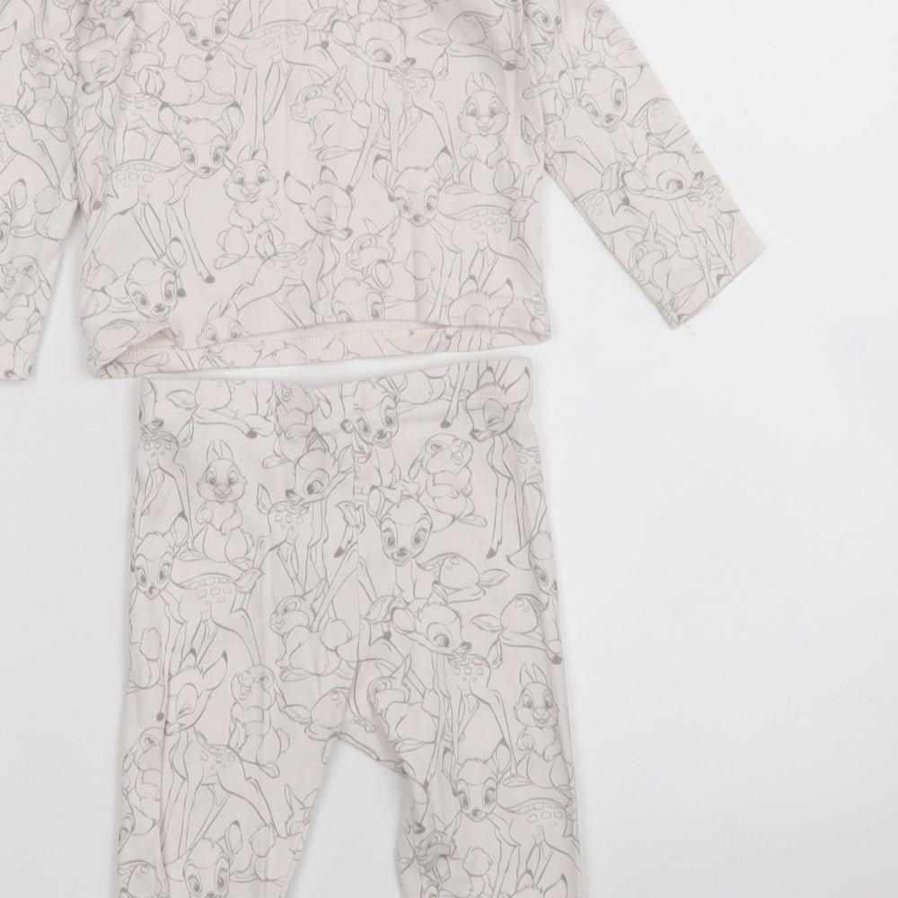 Disney Baby Girls Pink Animal Print   Pyjama Set Size 18-24 Months  - Bambi