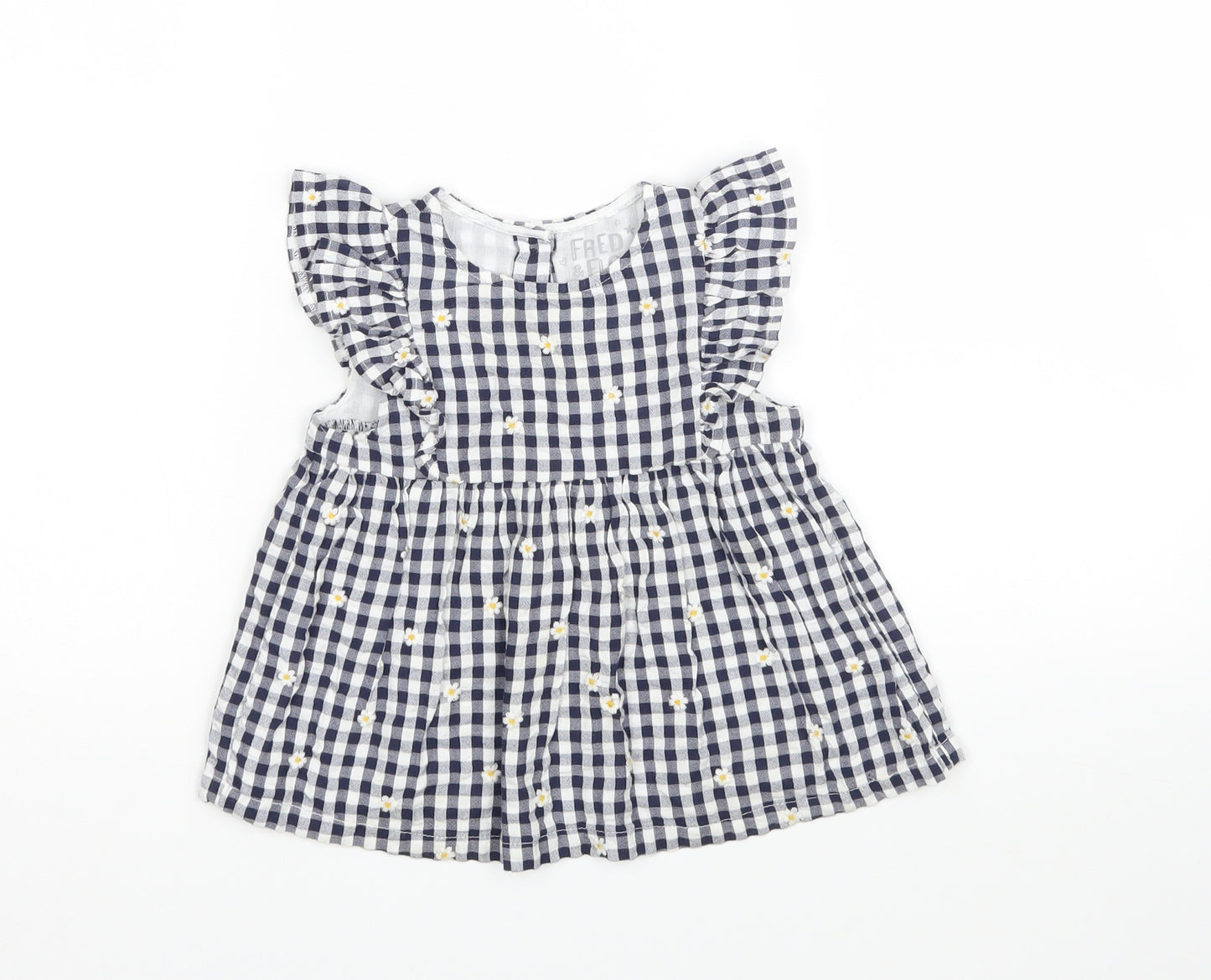 F&F Girls Multicoloured Check  A-Line  Size 12-18 Months