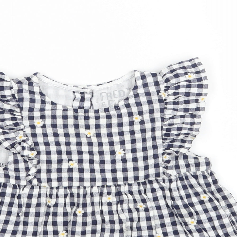 F&F Girls Multicoloured Check  A-Line  Size 12-18 Months