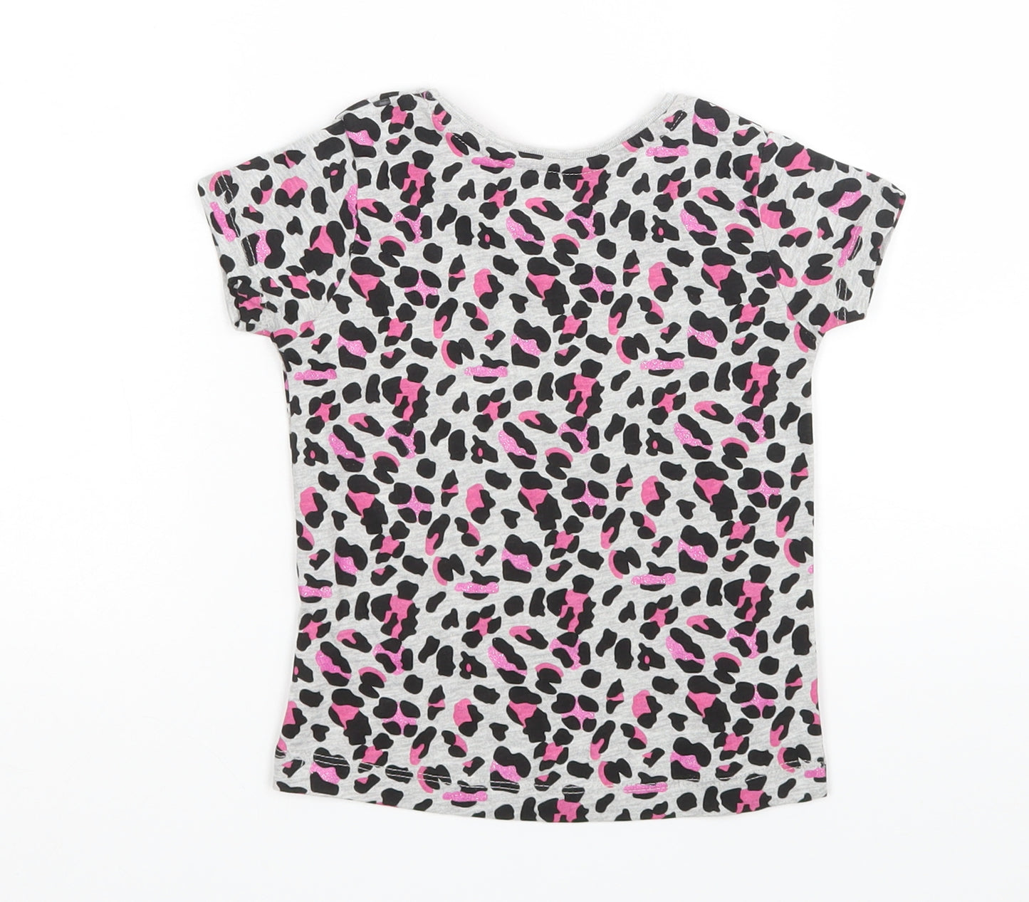 Primark Girls Multicoloured Animal Print  Basic T-Shirt Size 18-24 Months