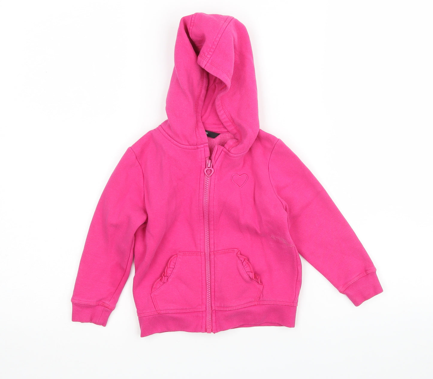 George Girls Pink   Full Zip Jumper Size 18-24 Months