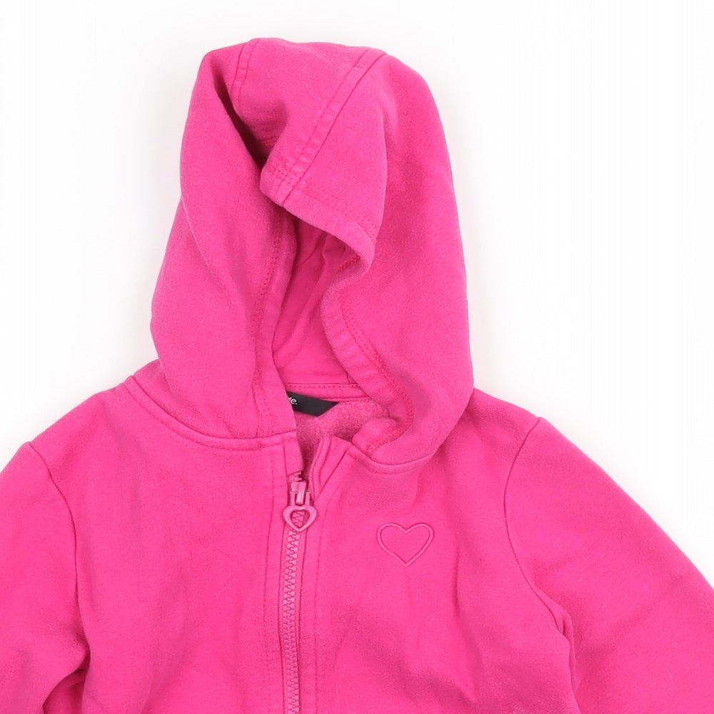 George Girls Pink   Full Zip Jumper Size 18-24 Months