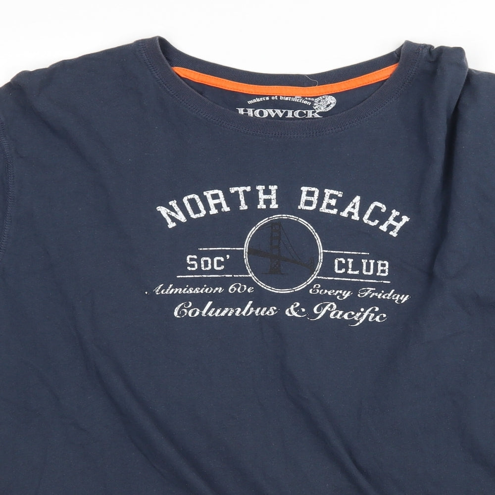 Howich Mens Blue    T-Shirt Size 2XL