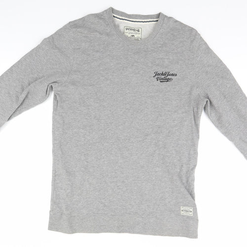 JACK & JONES Mens Grey   Pullover Jumper Size L  - 89