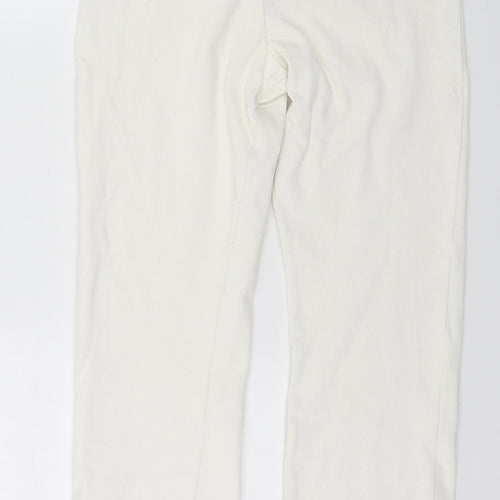 Boohoo Womens White   Trousers  Size 12 L26 in