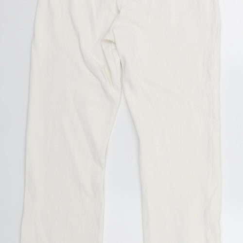 Boohoo Womens White   Trousers  Size 12 L26 in