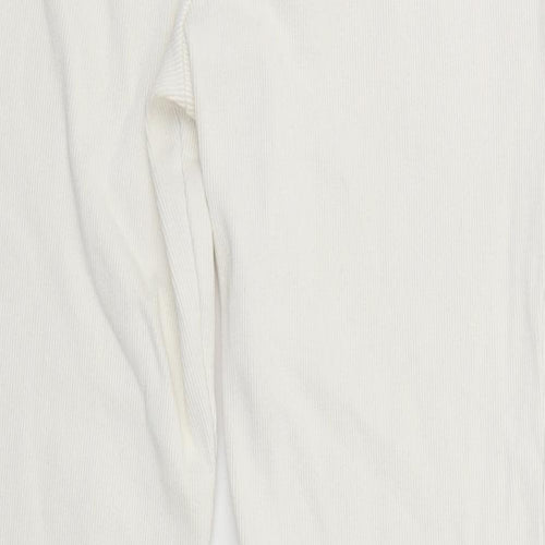 Boohoo Womens White   Trousers  Size 12 L26 in