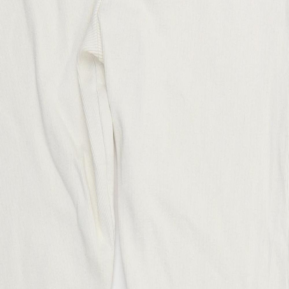 Boohoo Womens White   Trousers  Size 12 L26 in