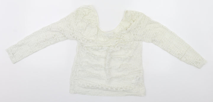 Divided Womens White Basic Blouse Size M