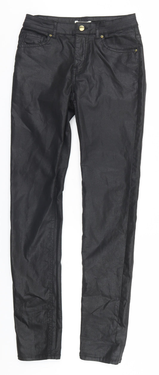 H&M Womens Black   Carpenter Leggings Size 6 L30 in