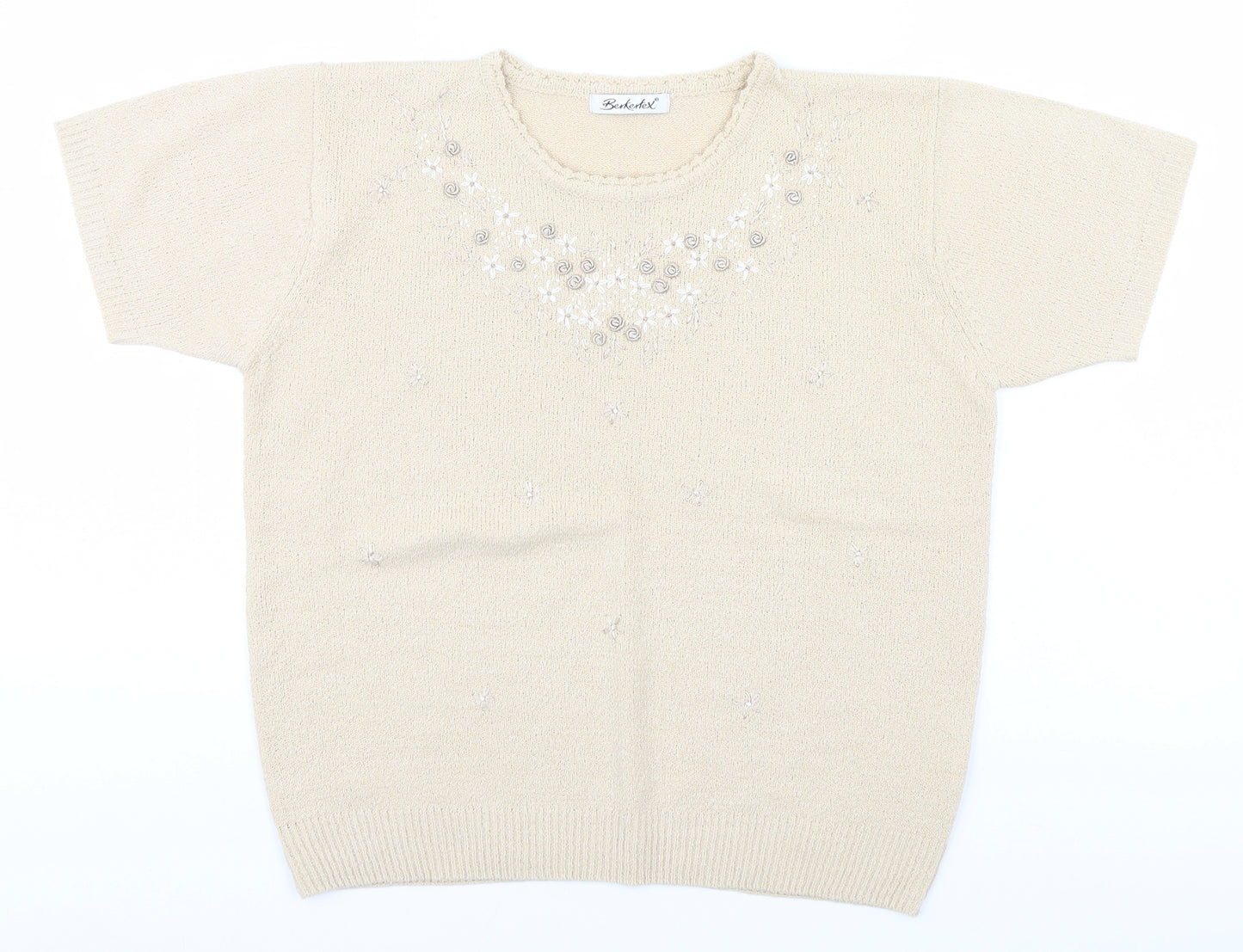 Berkertex Womens Beige   Pullover Jumper Size 10