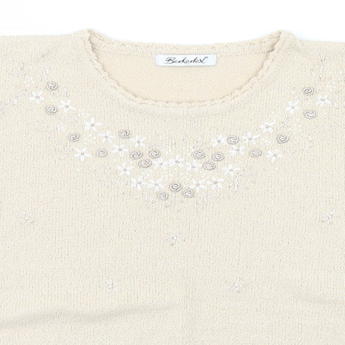 Berkertex Womens Beige   Pullover Jumper Size 10