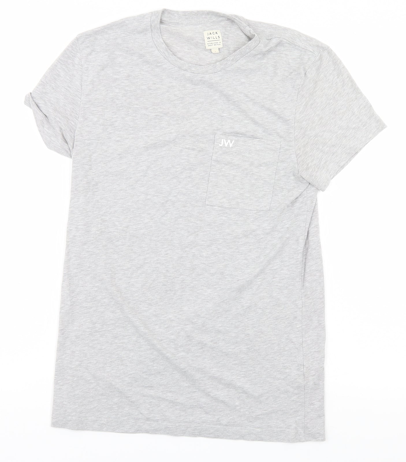 Jack Wills Mens Grey    T-Shirt Size S