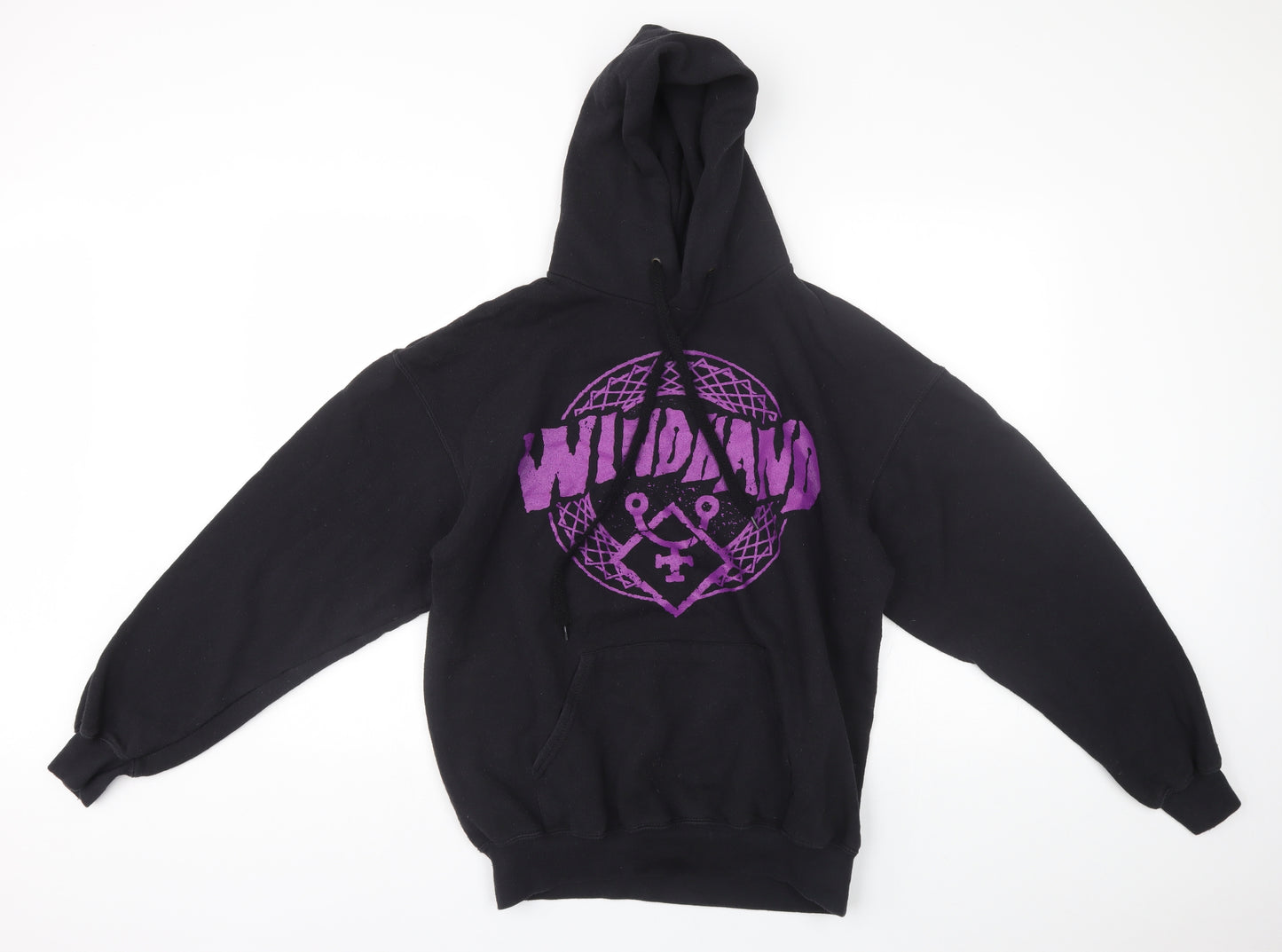 Fruit of the Loom Mens Black   Pullover Hoodie Size L  - Windhand