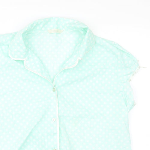 M&S Womens Green Polka Dot  Basic Button-Up Size 16