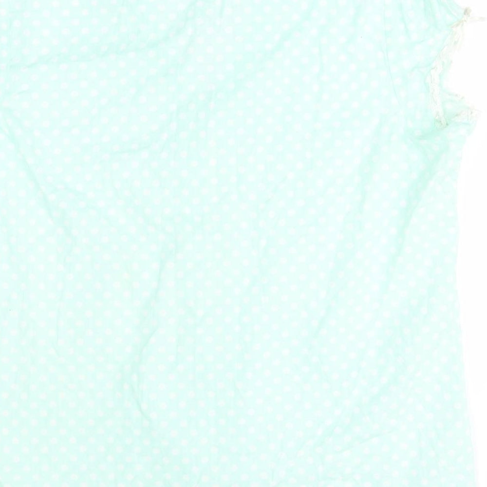 M&S Womens Green Polka Dot  Basic Button-Up Size 16