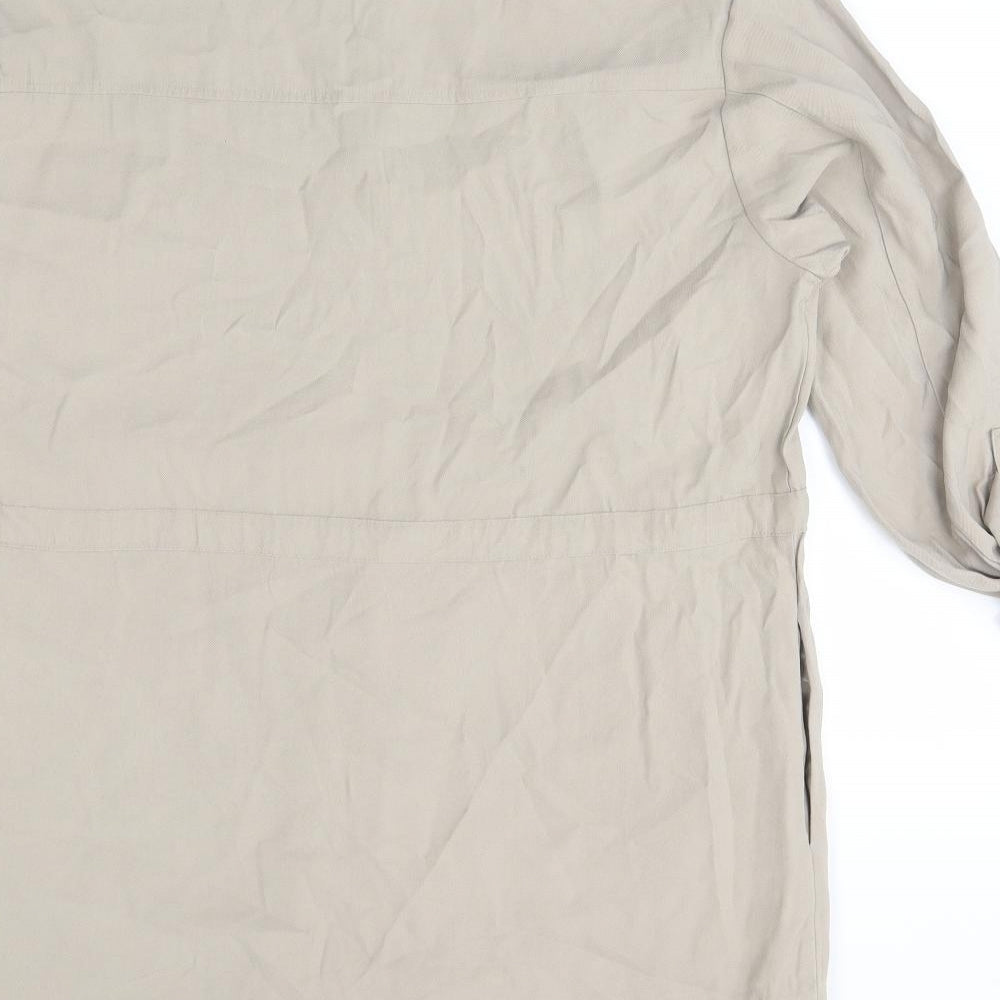 Zara Womens Beige   Basic Button-Up Size M