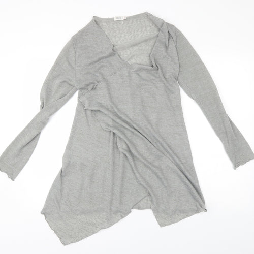 Quiz Womens Grey   Wrap Jumper Size 12