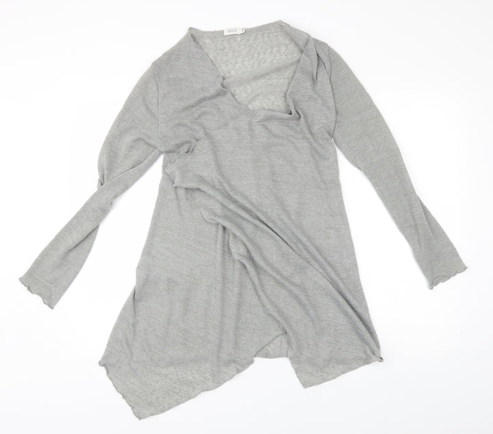 Quiz Womens Grey Wrap Jumper Size 12