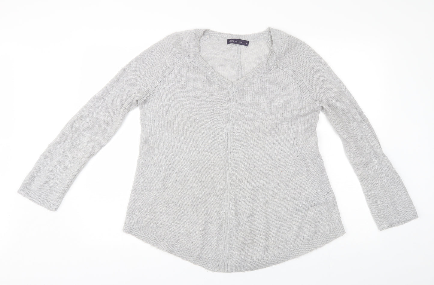 M&S Womens Grey   Pullover Jumper Size 12