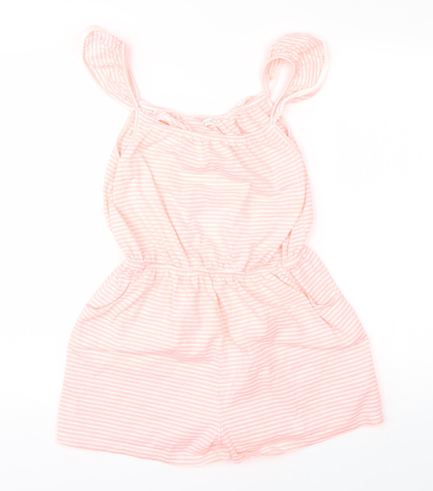 NEXT Girls Pink Striped  Romper One-Piece Size 12 Years