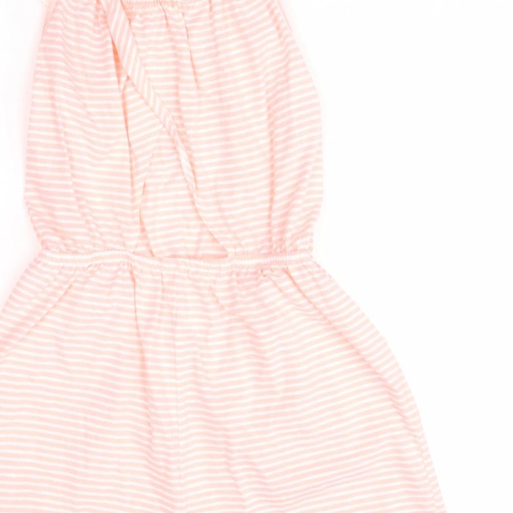 NEXT Girls Pink Striped  Romper One-Piece Size 12 Years