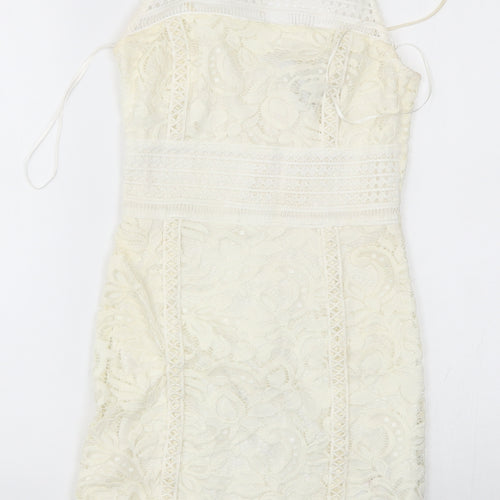 Topshop Womens Ivory   Pencil Dress  Size 6