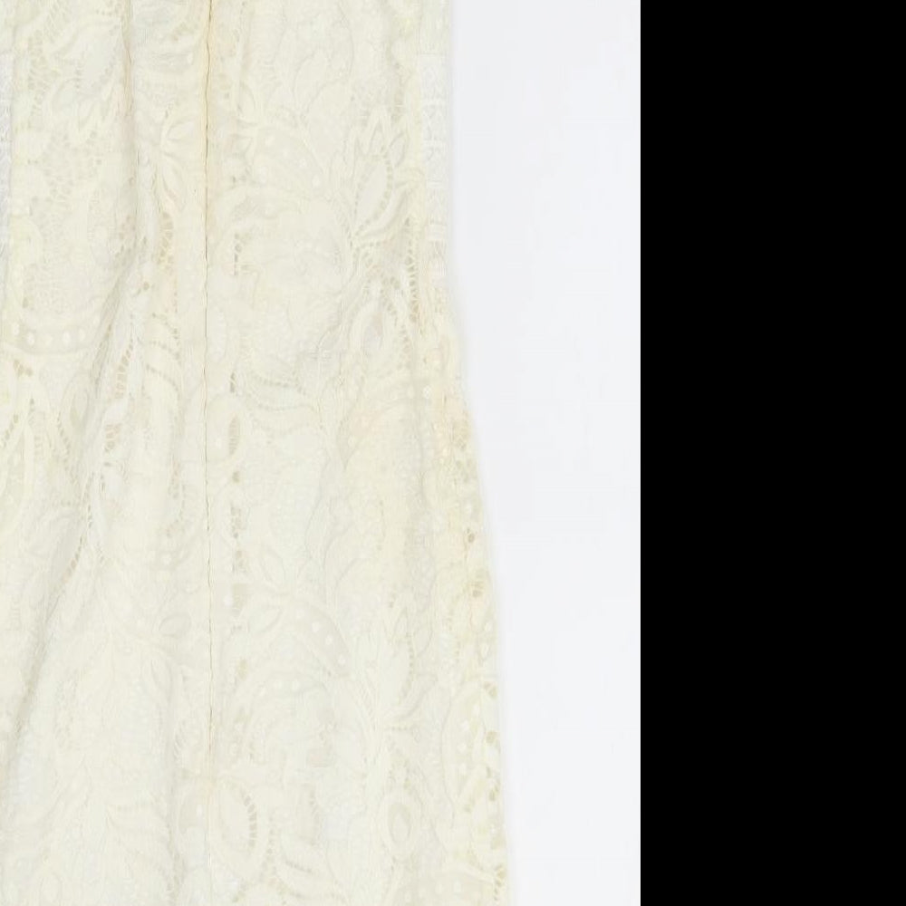 Topshop Womens Ivory   Pencil Dress  Size 6