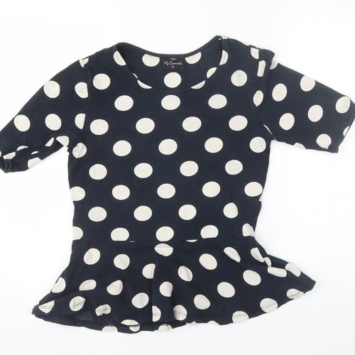NEXT Womens Blue Polka Dot  Basic Blouse Size 10