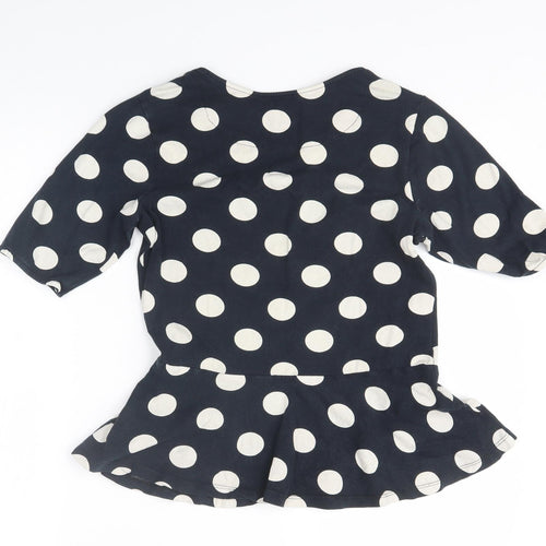 NEXT Womens Blue Polka Dot  Basic Blouse Size 10